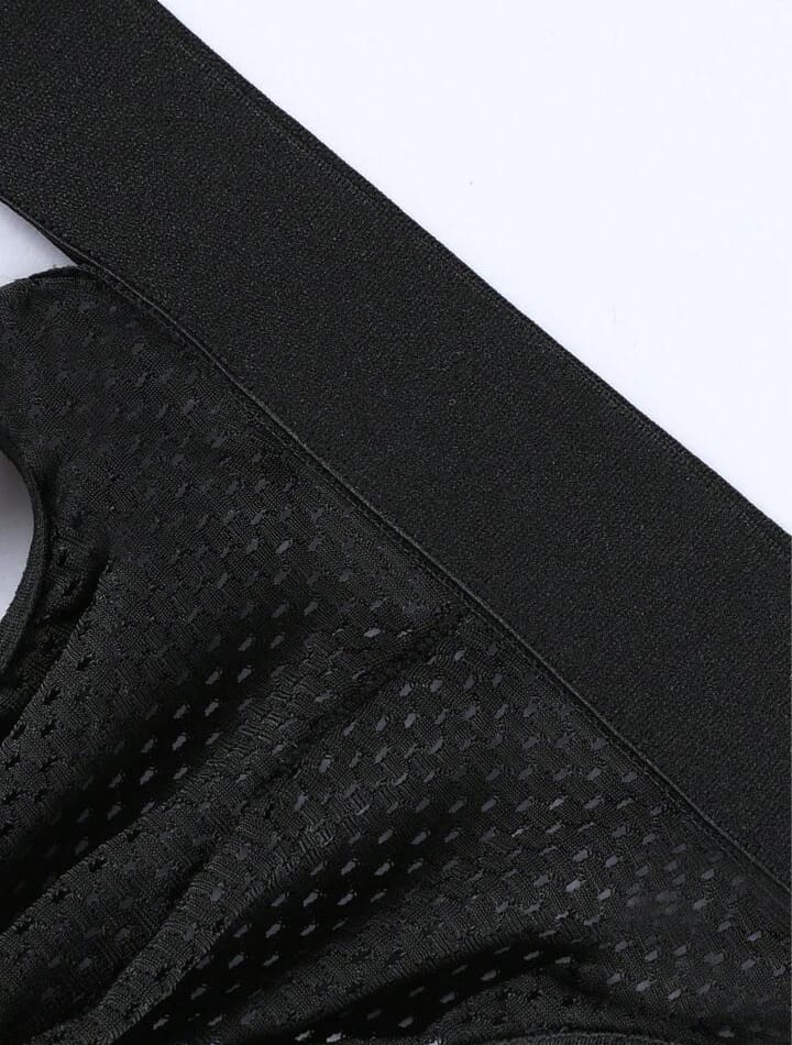 Men's Solid Color Hollow Out Briefs